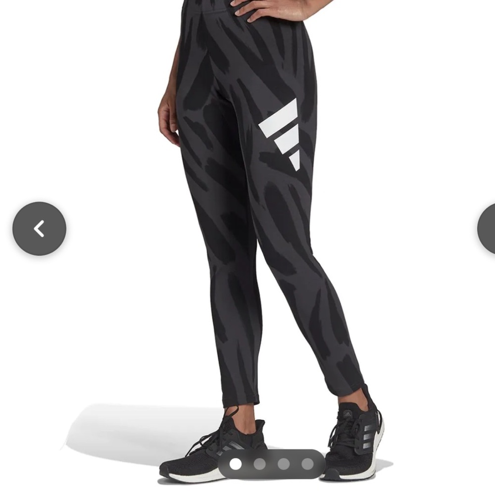 Adidas Black and White Leggings Sleek Fitted Design